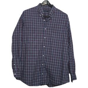 Nautica Men Plaid Long Sleeve Button-Up Shirt Multicolor Size 2XLT Cotton